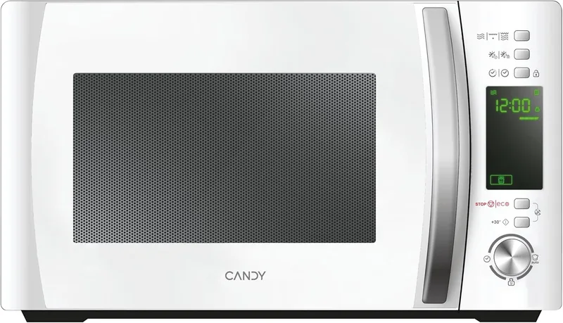 CANDY ▫️ X-Range CMXG20DW, Micro-ondas com grelha, 20 L, 1050 W, 5 níveis de potência, digital, 40 programas, bloqueio de segurança, prato de 25,5 cm, grelha, cozedura rápida, temporizador, aplicação Simply-Fi, branco