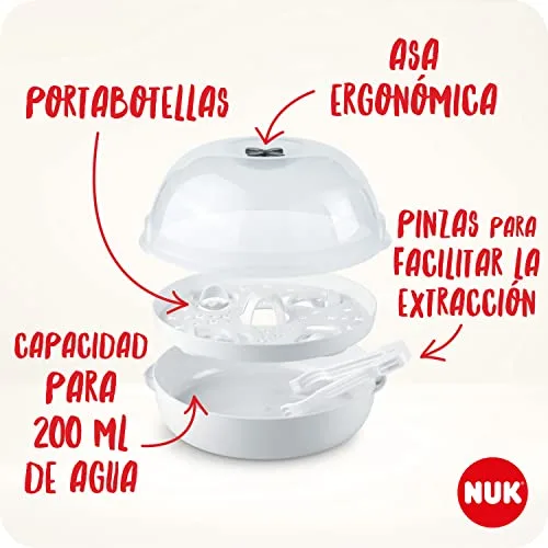 NUK ▫️ Esterilizador a vapor para micro-ondas 5