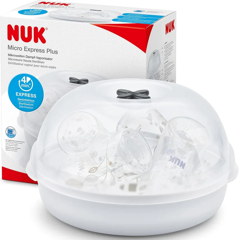 NUK ▫️ Esterilizador a vapor para micro-ondas