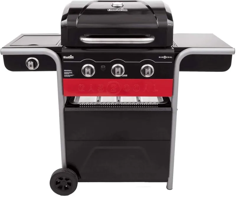 Charbroil ▫️ Grelhador híbrido Char-Broil Gas2Coal 330 para gás e carvão