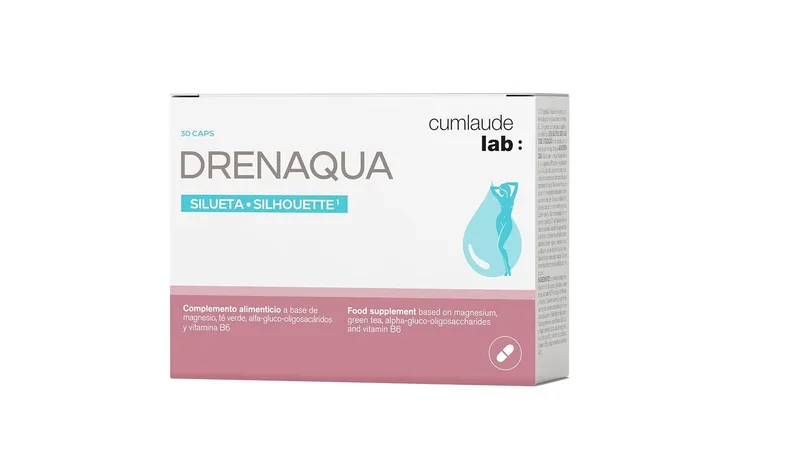 Cumlaude ▫️ Lab - Pack Drenaqua: Suplemento alimentar diurético, para a retenção de líquidos, com chá verde, prebióticos, magnésio e vitamina B6