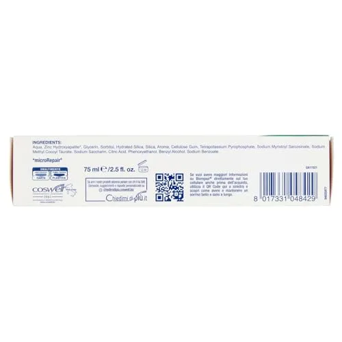 Biorepair ▫️ Pasta de dentes «Total Protective Repair» com microRepair, nova fórmula - Tubo de 2,5 onças líquidas (75 ml) [Importada de Itália] 7