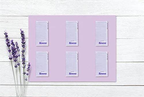 RENOVA ▫️ Lenços de Bolso Sensitive, 4 camadas, 6 embalagens, Lavanda 2
