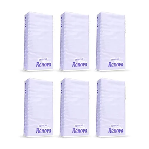 RENOVA ▫️ Lenços de Bolso Sensitive, 4 camadas, 6 embalagens, Lavanda 3