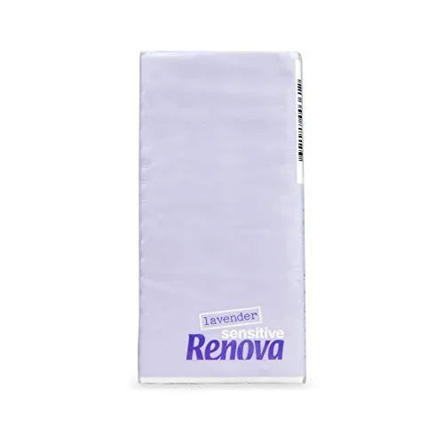 RENOVA ▫️ Lenços de Bolso Sensitive, 4 camadas, 6 embalagens, Lavanda 7
