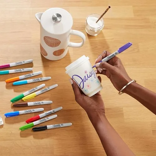 Sharpie ▫️ Marcadores permanentes | ponta fina | cores variadas e divertidas | embalagem com 18 marcadores | material escolar ideal 6
