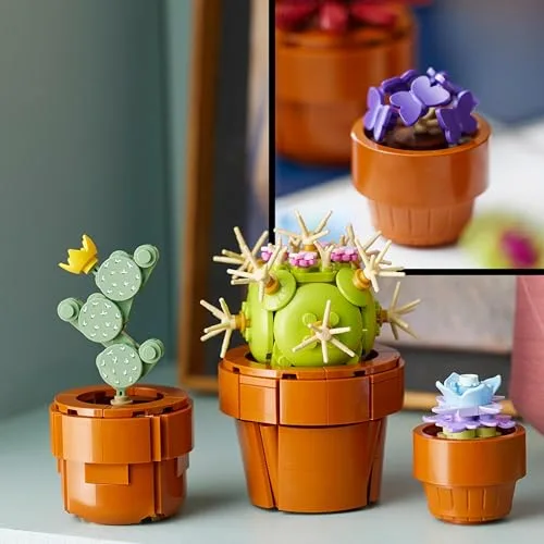 LEGO ▫️ Botanicals Plantas Minúsculas com 9 Flores Artificiais para Montar num Vaso de Terracota - Decoração para a Casa - Presente de Aniversário para Mulher, Homem, Esposa ou Marido 10329 5