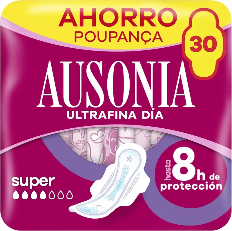 Procter & Gamble ▫️ Ausonia Ultrafine Super Pads Com Asas 30 Unidades