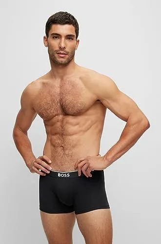 BOSS ▫️ Conjunto de 3 calções de banho em algodão elástico, corte regular, para usar por baixo da roupa, para homem 3