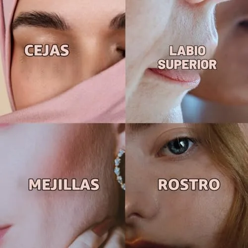 Veet ▫️ para o rosto Precision - Cera fria em tiras Easy com tecnologia Gelwax para peles sensíveis, 10 tiras duplas (20 tiras no total) 5