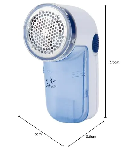 Jata ▫️ QP398N Removedor elétrico de fiapos com lâminas de aço inoxidável. Recipiente de fiapos removível. Funciona a pilhas. Acessórios: escova de limpeza. Remove fiapos, bolinhas e marcas de atrito 4