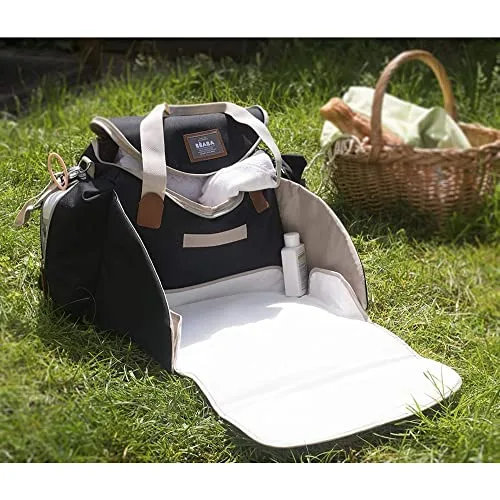 Béaba ▫️ Mala de Fraldas Sydney II, com colchão para mudar fraldas, modular, grande capacidade, vários compartimentos, multifuncional para maternidade, hospital, carrinho de bebé e viagem, preta 2