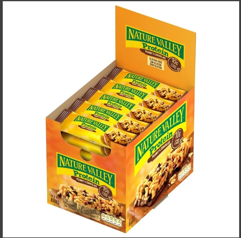 Nature Valley ▫️ Protein, Barras Proteicas de Amendoim e Chocolate, Ingredientes Naturais, Adequadas para Vegetarianos, 26 x 40 g 3