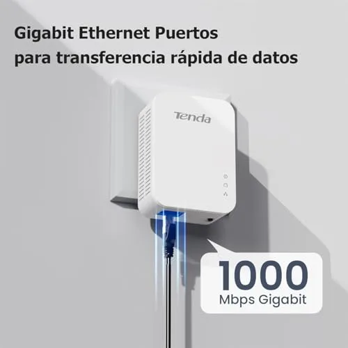 Tenda ▫️ PH3 Adaptadores de Comunicação por Linha Elétrica - PLC, Adaptador de Rede Gigabit Ethernet Powerline (1000 Mbps, Poupança de Energia, Plug and Play, 2 unidades) 4