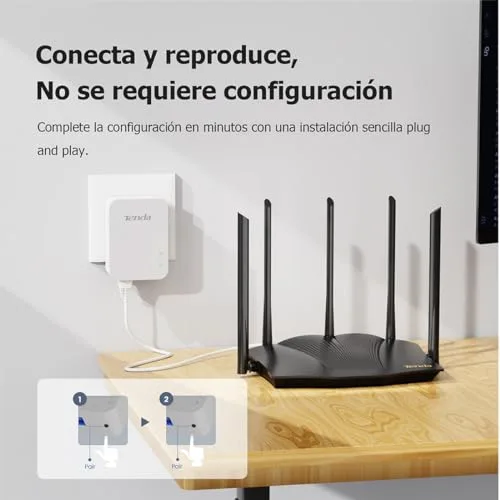 Tenda ▫️ PH3 Adaptadores de Comunicação por Linha Elétrica - PLC, Adaptador de Rede Gigabit Ethernet Powerline (1000 Mbps, Poupança de Energia, Plug and Play, 2 unidades) 5