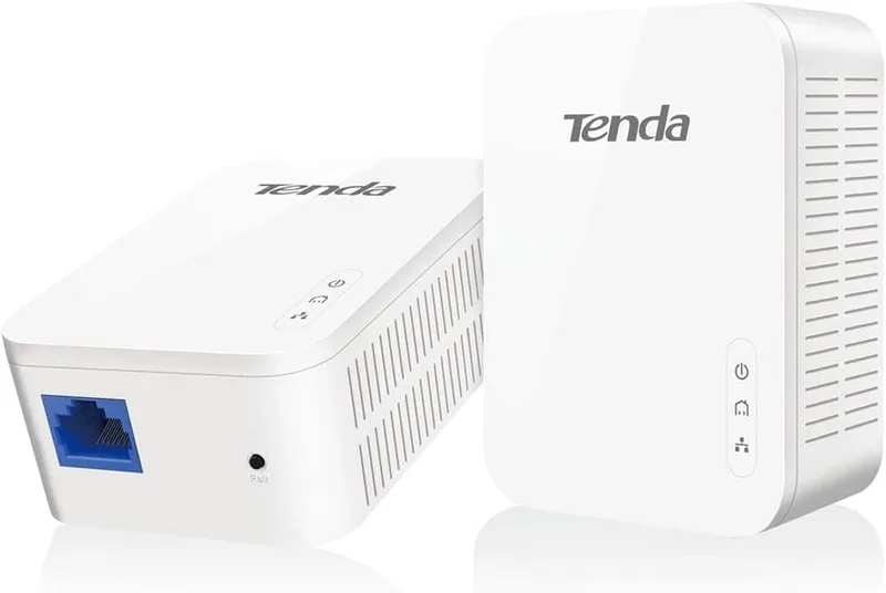 Tenda ▫️ PH3 Adaptadores de Comunicação por Linha Elétrica - PLC, Adaptador de Rede Gigabit Ethernet Powerline (1000 Mbps, Poupança de Energia, Plug and Play, 2 unidades)