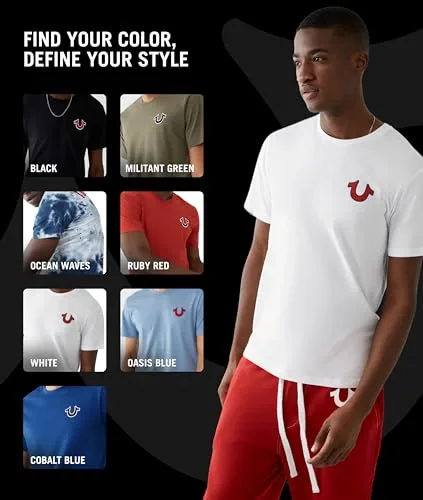 True Religion ▫️ Camisola de gola redonda com logótipo Buddha para homem (pacote de 1) 4
