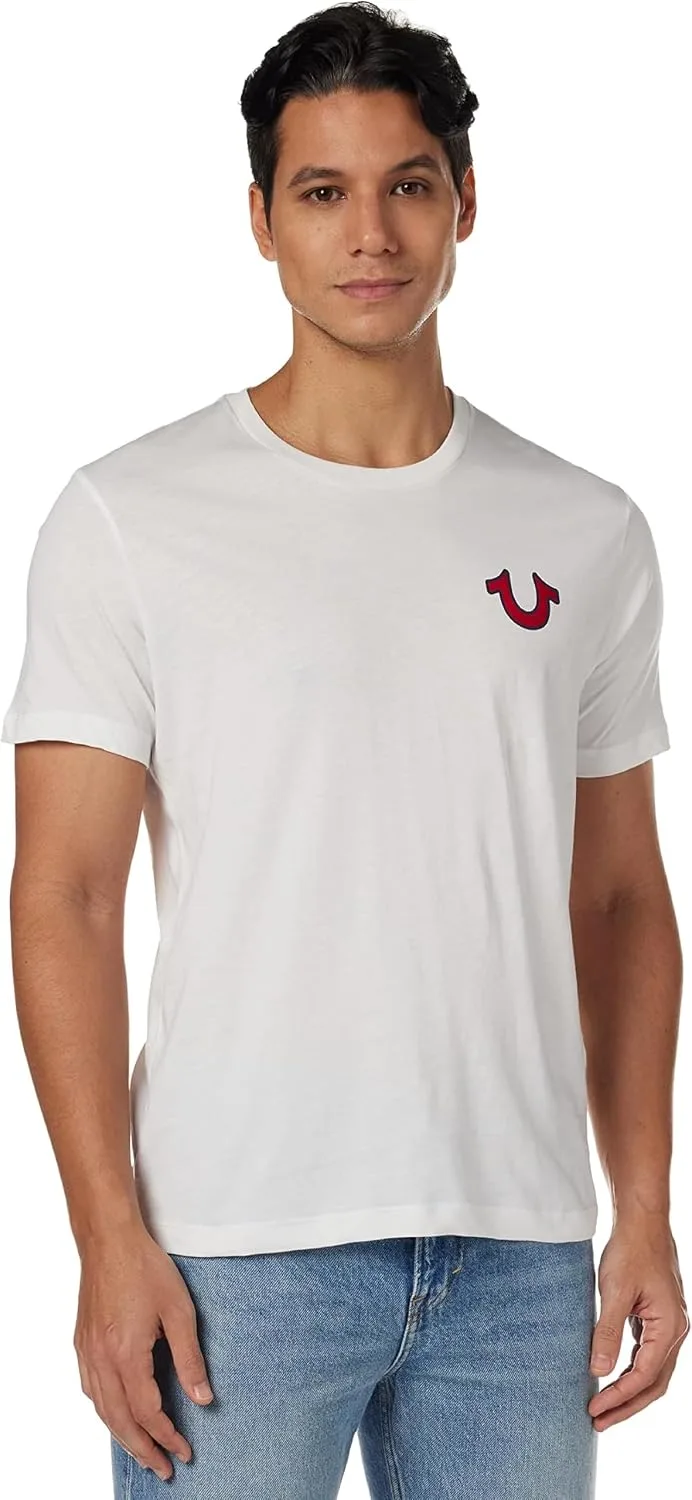 True Religion ▫️ Camisola de gola redonda com logótipo Buddha para homem (pacote de 1)