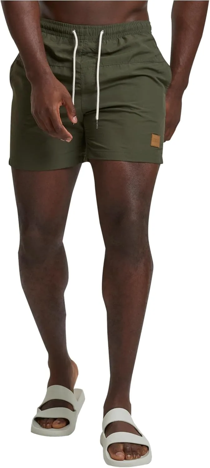 Urban Classics ▫️ Calções de Banho para Homem Block Swim Shorts, Calções de Banho para Homem, Secagem Rápida, Disponíveis em Várias Variações de Cor, Tamanhos XS-5XL