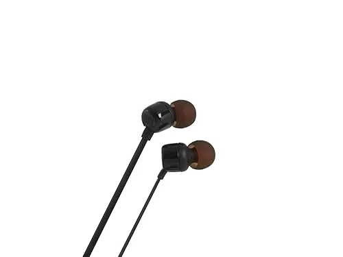 JBL ▫️ T110 - Auscultadores intra-auriculares universais com comando à distância e microfone, cor preta 4