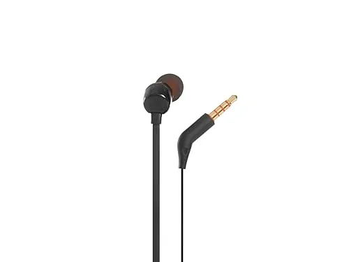 JBL ▫️ T110 - Auscultadores intra-auriculares universais com comando à distância e microfone, cor preta 6