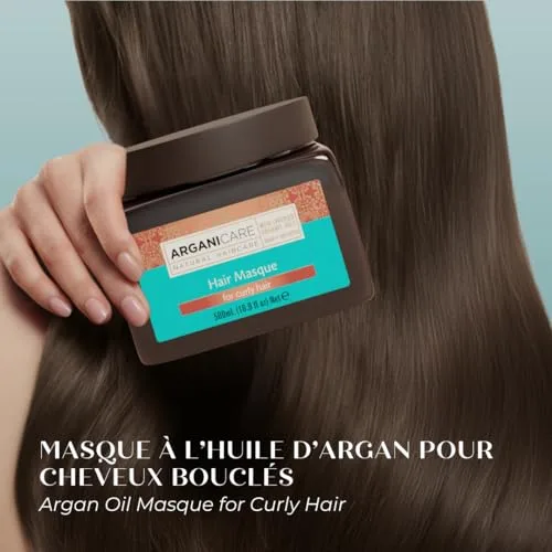 Arganicare ▫️ Gama de Argão | Máscara Reparadora e Nutritiva | Óleo de Argão | Cabelo encaracolado e crespo | Força e maleabilidade | Proporciona suavidade e brilho | Ajuda a redefinir os teus caracóis | 500 ml 4