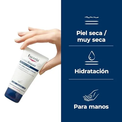 Eucerin ▫️ UreaRepair Creme para as Mãos com Ureia a 5% (75 ml), creme hidratante reparador com efeito de 48 horas, com 5% de ureia e ceramidas para um alívio imediato, ideal para mãos secas e gretadas 3