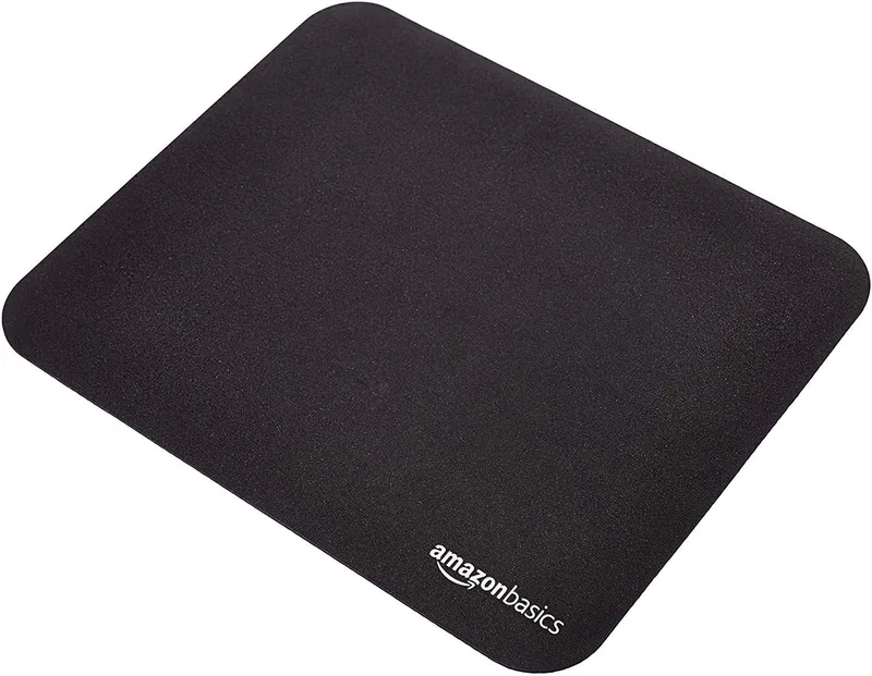 Amazon Basics ▫️ Tapete de rato para videojogos retangular, padrão, preto, 269l x 320an mm