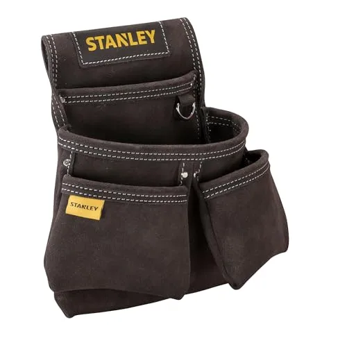 STANLEY ▫️ Bolsa de ferramentas em couro, 4 bolsos, suporte especial para fita métrica, costura dupla, abertura ampla para o cinto – 30 x 7 x 33 cm, STST1-80116 3