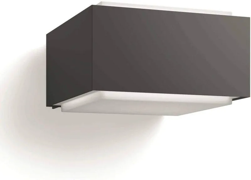 Philips ▫️ Hedgehog, aplique de parede para exterior (42 W), resistente às intempéries, para iluminação de destaque moderna, E27, sem lâmpada, antracite