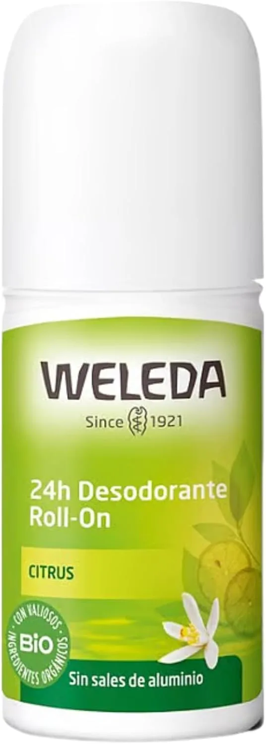 WELEDA ▫️ Desodorizante Roll-On de Citrinos, 24 horas de proteção, unissexo, 100% natural, sem sais de alumínio, com aroma cítrico, vegan - 50 ml,