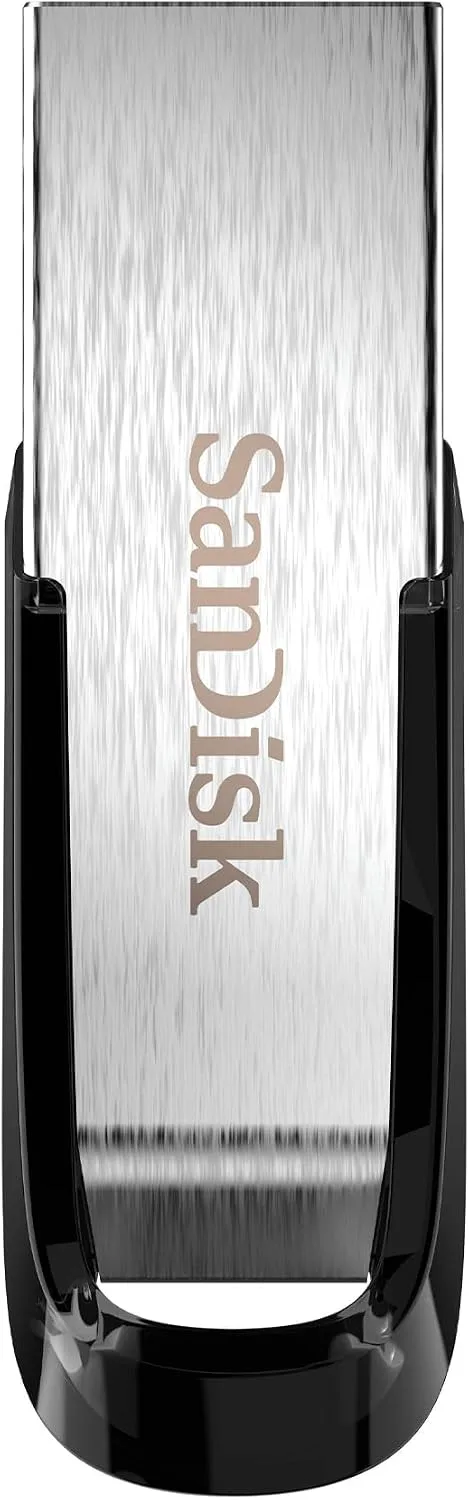 SANDISK ▫️ Pen USB Ultra Flair de 256 GB, USB 3.0 (velocidade de leitura até 150 MB/s, proteção por palavra-passe, estrutura metálica elegante e resistente, prateada) Preto