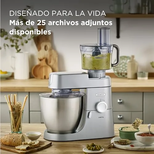 kenwood ▫️ Chef XL - Robô de cozinha de 1200 W, taça em aço inoxidável de 6,7 L, prateado 2