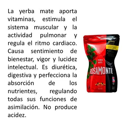 Rosamonte ▫️ Erva-mate, fecho tipo zíper, 500 g 2