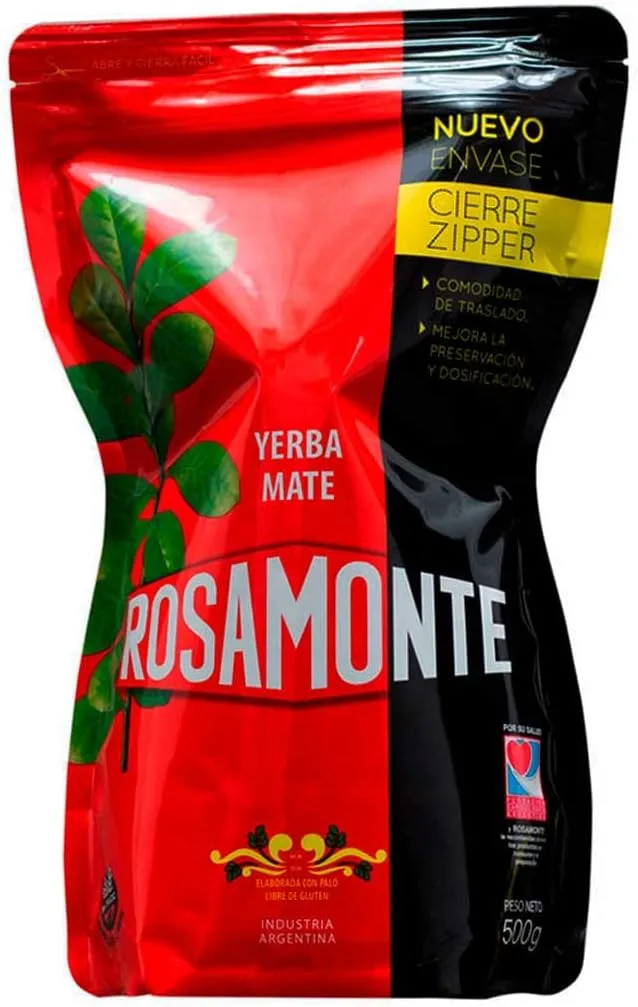 Rosamonte ▫️ Erva-mate, fecho tipo zíper, 500 g