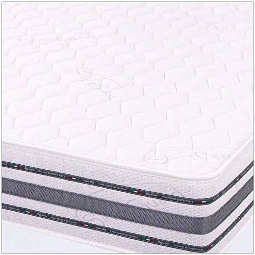 MiaSuite ▫️ i sogni italiani Colchão Matrimonial Supremo 160x195, 22 cm de altura, ortopédico com dispositivo médico, espuma viscoelástica de 2 cm, 9 zonas e camada de espuma aquosa de 18 cm, branco 5
