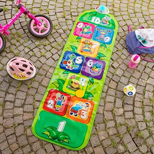 Chicco ▫️ Jump & Fit, Tapete musical eletrónico e interativo para crianças, com luzes e sons para brincar à amarelinha, 2 modos de jogo, 150 cm – Brinquedos para crianças dos 2 aos 5 anos 2