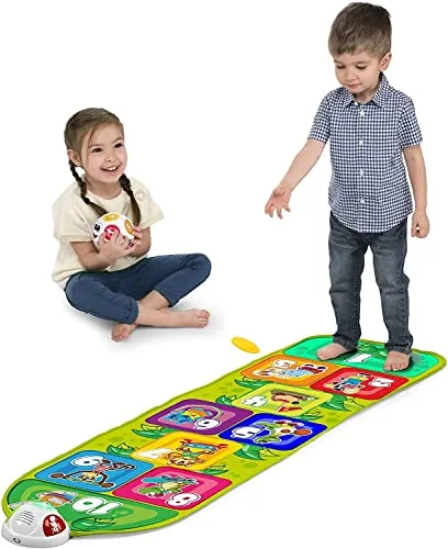 Chicco ▫️ Jump & Fit, Tapete musical eletrónico e interativo para crianças, com luzes e sons para brincar à amarelinha, 2 modos de jogo, 150 cm – Brinquedos para crianças dos 2 aos 5 anos 4