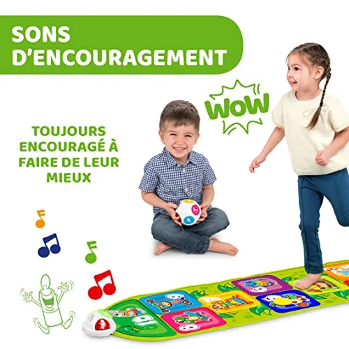 Chicco ▫️ Jump & Fit, Tapete musical eletrónico e interativo para crianças, com luzes e sons para brincar à amarelinha, 2 modos de jogo, 150 cm – Brinquedos para crianças dos 2 aos 5 anos 6