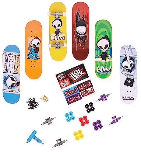 Tech Deck ▫️ Finger Skate - Conjunto de 6 pranchas Fingerboards: Autênticos mini-skates para os dedos de 96 mm, colecionáveis da Sk8Shop, pacote bónus para fingerboarding - Brinquedos para crianças a partir dos 6 anos 2