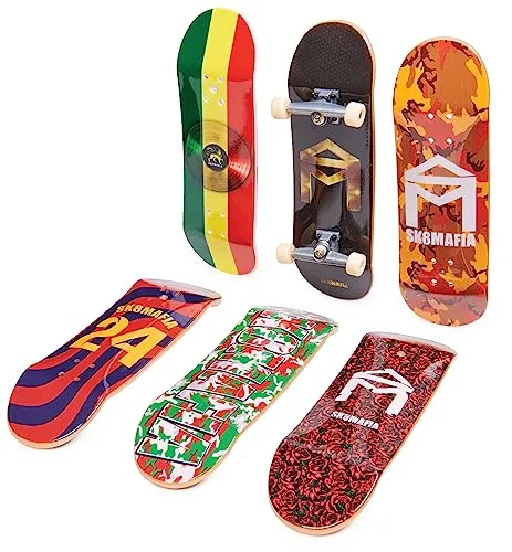 Tech Deck ▫️ Finger Skate - Conjunto de 6 pranchas Fingerboards: Autênticos mini-skates para os dedos de 96 mm, colecionáveis da Sk8Shop, pacote bónus para fingerboarding - Brinquedos para crianças a partir dos 6 anos 3