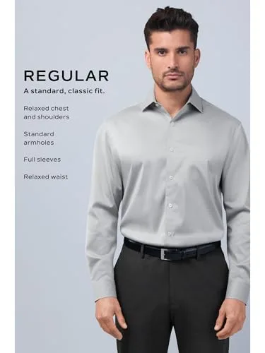 Van Heusen ▫️ Camisa social Oxford lisa, corte regular, para homem 4
