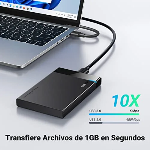 UGREEN ▫️ Caixa para disco rígido de 2,5" USB 3.0 com UASP a 5 Gbps 2