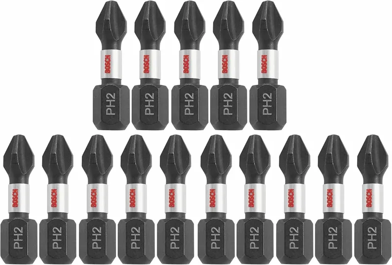Bosch ▫️ ITPH2115 - Conjunto de 15 brocas Phillips #2 de 1 polegada resistentes a impactos para aparafusar