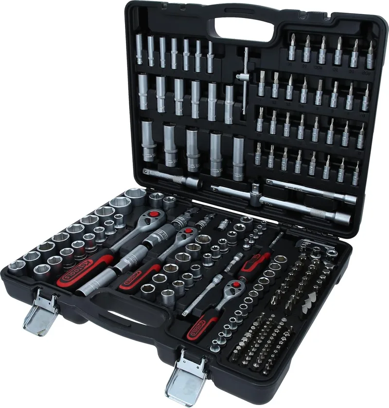 KS Tools ▫️ 917.0795 Conjunto de chaves de soquete de 1/4" + 3/8" + 1/2", 195 peças.