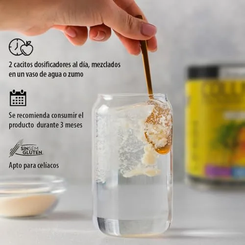 Drasanvi ▫️ COLLMAR Colagénio Marinho Hidrolisado + Cúrcuma com Magnésio, Vitamina C e Ácido Hialurónico para o bem-estar articular e muscular | Absorção máxima de 9 355 mg/dia | 300 g de pó | Sabor a baunilha 4