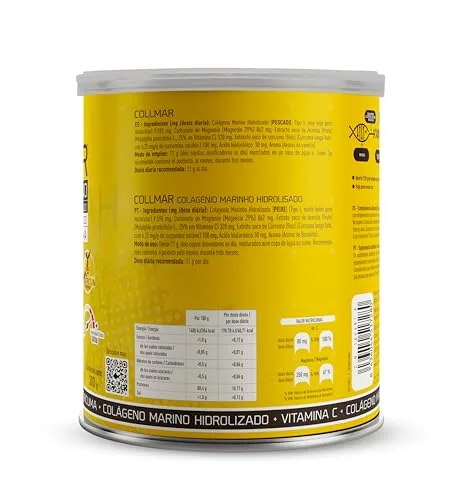 Drasanvi ▫️ COLLMAR Colagénio Marinho Hidrolisado + Cúrcuma com Magnésio, Vitamina C e Ácido Hialurónico para o bem-estar articular e muscular | Absorção máxima de 9 355 mg/dia | 300 g de pó | Sabor a baunilha 6