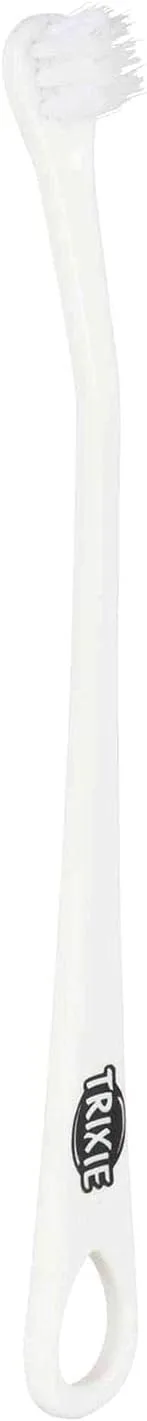 TRIXIE ▫️ Conjunto de 4 escovas de dentes para gatos e cães de pequeno porte, 15 cm, cabeça oval de precisão para uma higiene dentária profunda, cerdas macias e cabo ergonómico