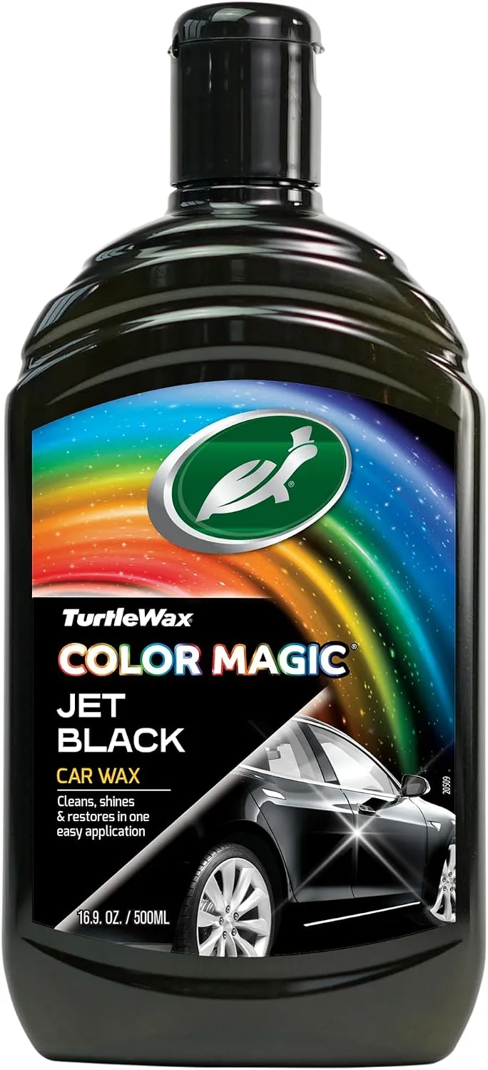 Turtle Wax ▫️ Color Magic, polidor restaurador de cor para automóveis, preto intenso, removedor de riscos ligeiros, realça a cor da pintura, proporcionando um brilho digno de exposição e proteção com cera