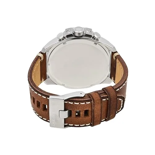Diesel ▫️ Relógio para homem Mega Chief, movimento cronógrafo, caixa de 51 mm em aço inoxidável preto com bracelete em aço inoxidável, DZ4485 4